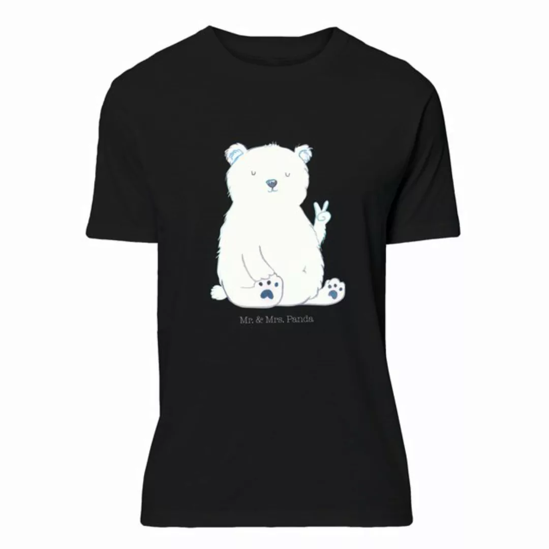 Mr. & Mrs. Panda T-Shirt Eisbär Faul - Schwarz - Geschenk, Büro, Sprüche, T günstig online kaufen