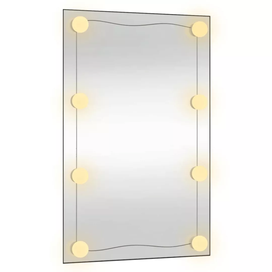 Vidaxl Wandspiegel Mit Led-leuchten 50x80 Cm Glas Rechteckig günstig online kaufen