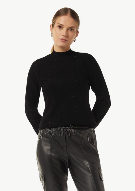 Comma Langarmshirt Turtleneck-Strickpullover mit Minipailletten günstig online kaufen