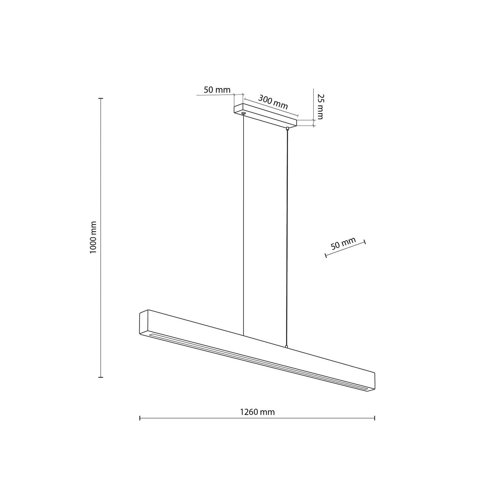 LED-Holzhängeleuchte Teo, kiefer, 126 cm, Touchdimmer günstig online kaufen