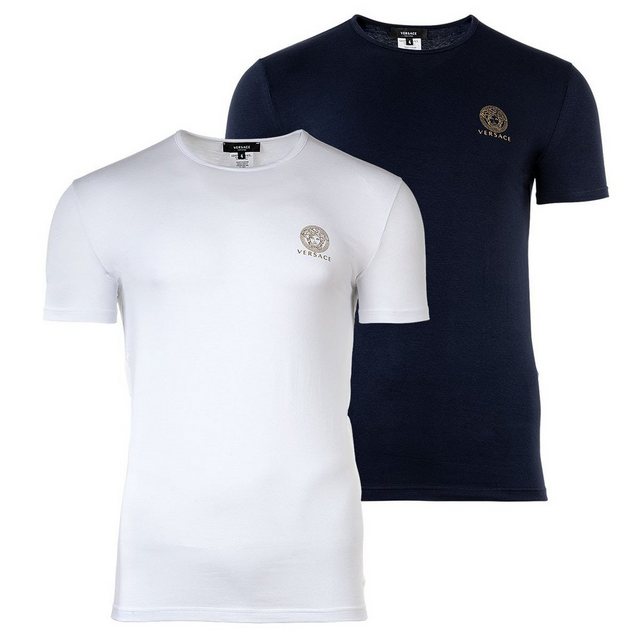 Versace T-Shirt Herren T-Shirt, 2er Pack - Unterhemd, Rundhals günstig online kaufen