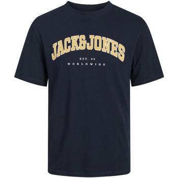 Jack & Jones Herren Rundhals T-Shirt JJECALEB VARSITY - Relaxed Fit günstig online kaufen