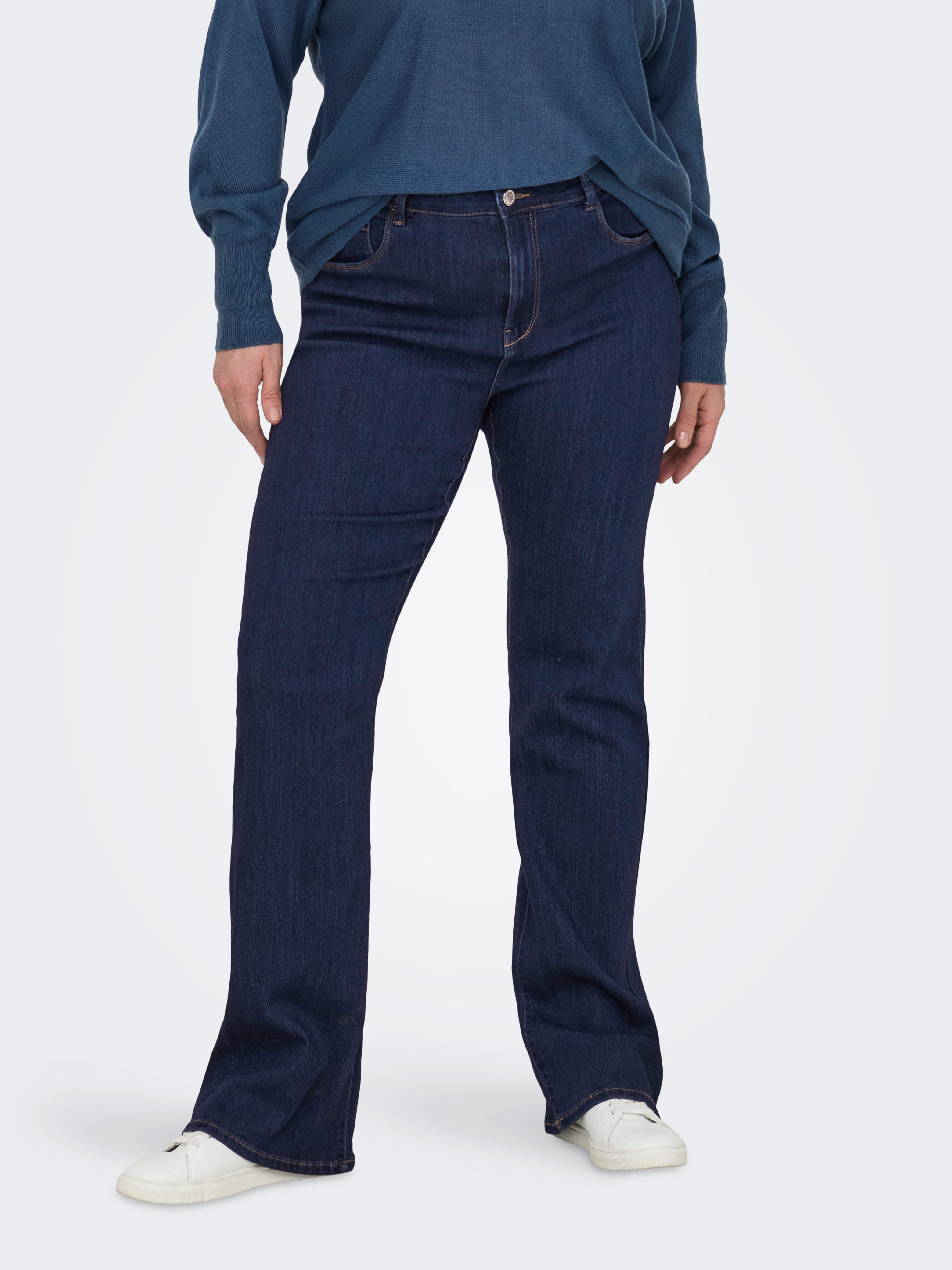 ONLY CARMAKOMA Bootcut-Jeans "CARTHUNDER LIFE MID PUSH UP FLARED DNM" günstig online kaufen