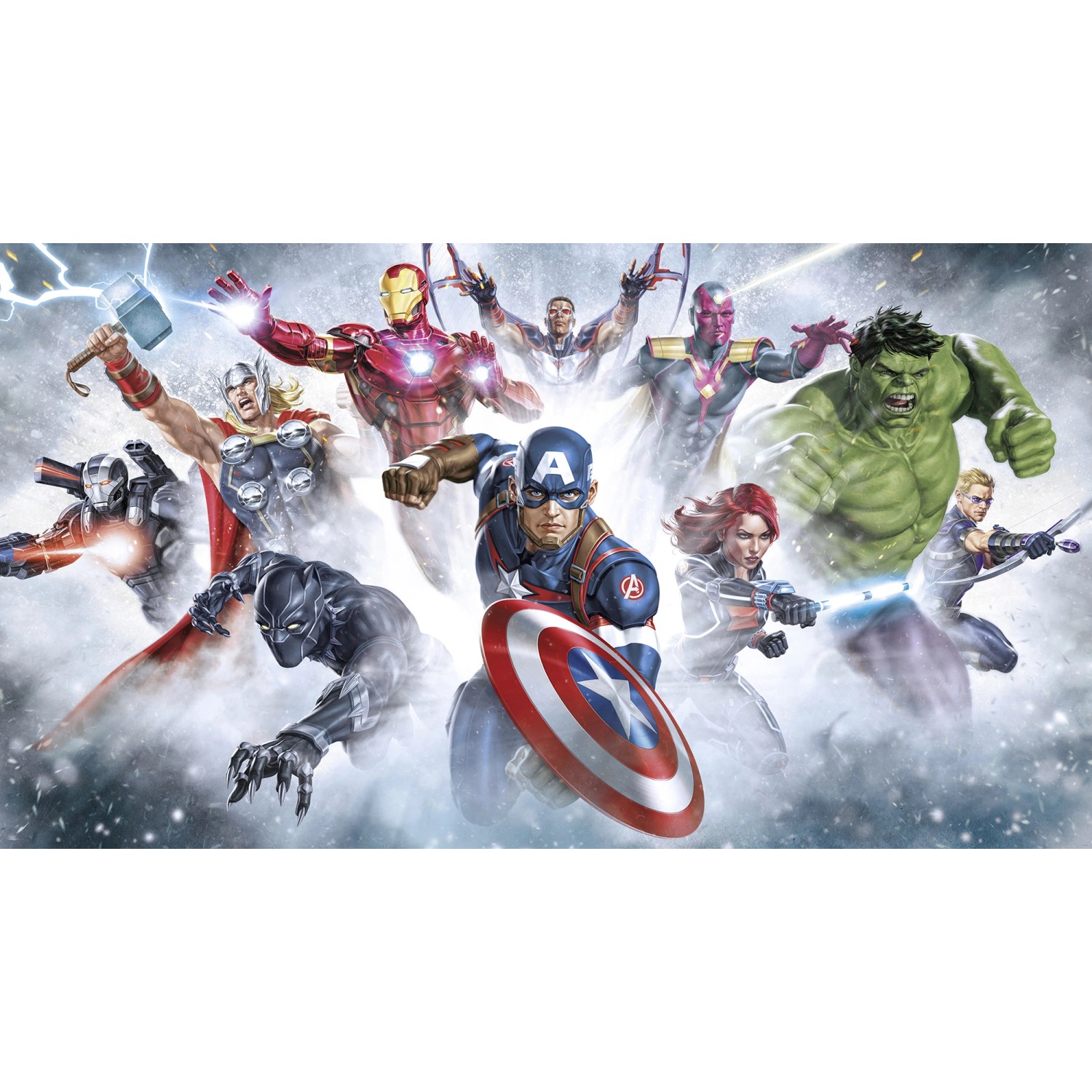 Komar Vlies Fototapete Marvel Avengers Strike Bunt günstig online kaufen