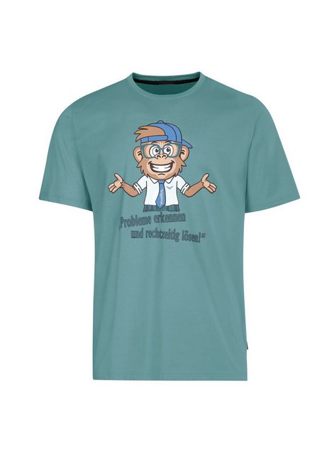 Trigema T-Shirt TRIGEMA Spruch Shirt mit lustigem Affen-Print (1-tlg) günstig online kaufen