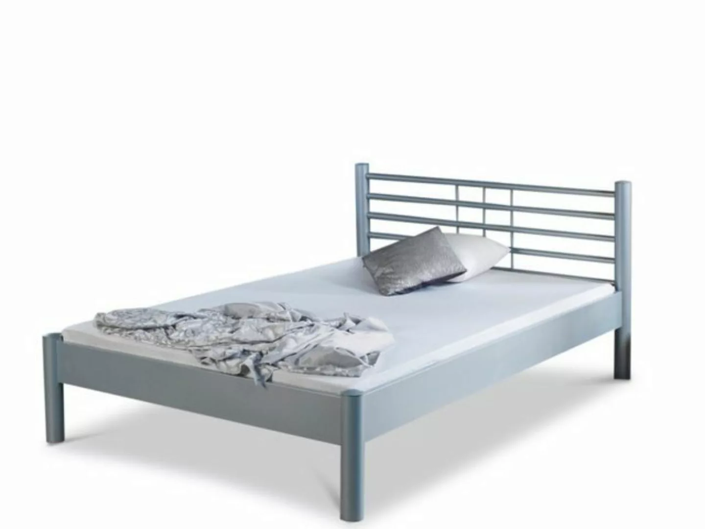 BedBox Metallbett modernes Metallbett Mia, klassisches Kopfteil, pulverbesc günstig online kaufen