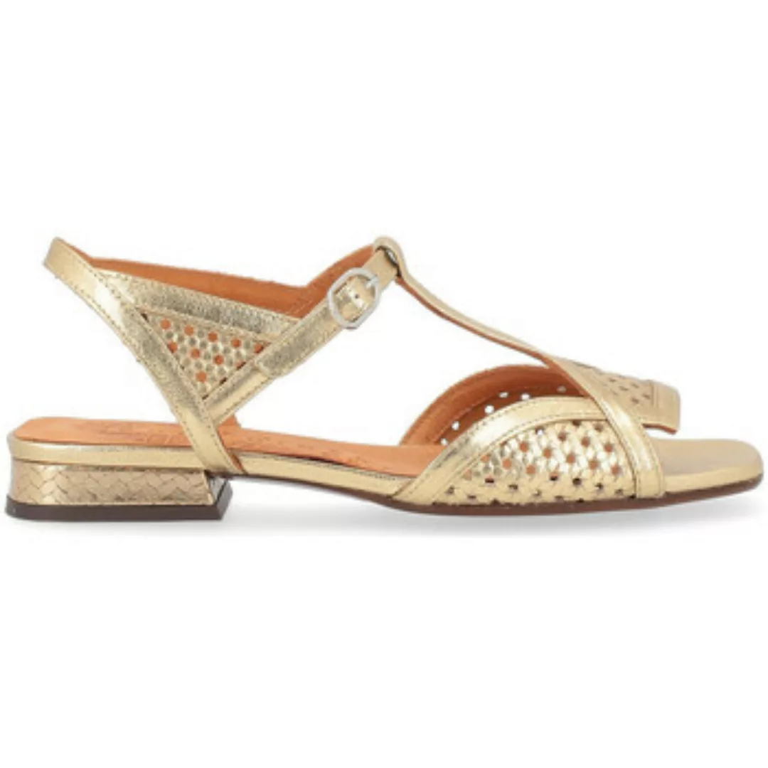 Chie Mihara  Sandalen Sandale aus goldfarbenem, perforiertem Leder günstig online kaufen