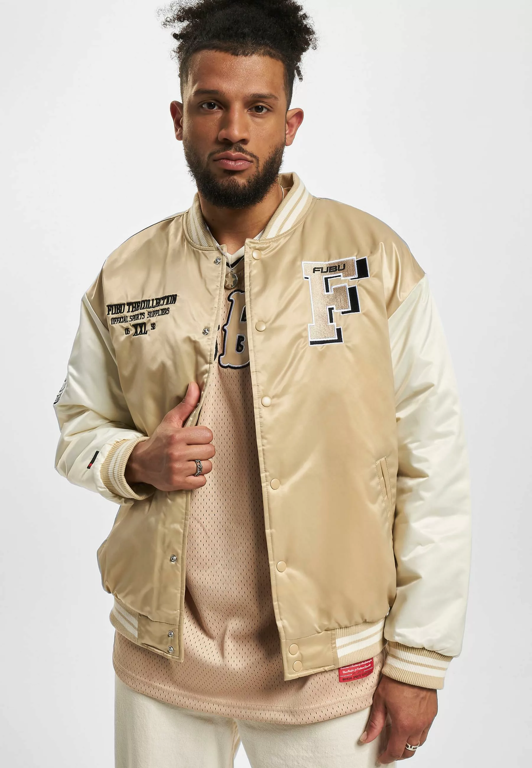 Fubu Collegejacke Fubu Herren FM231-003-2 FUBU College Shiny Varsity Jacket günstig online kaufen