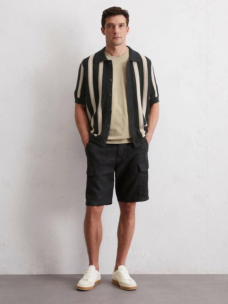 Marc O'Polo Knitted Crochet Hemd Short Sleeves Schwarz - Größe XXL günstig online kaufen