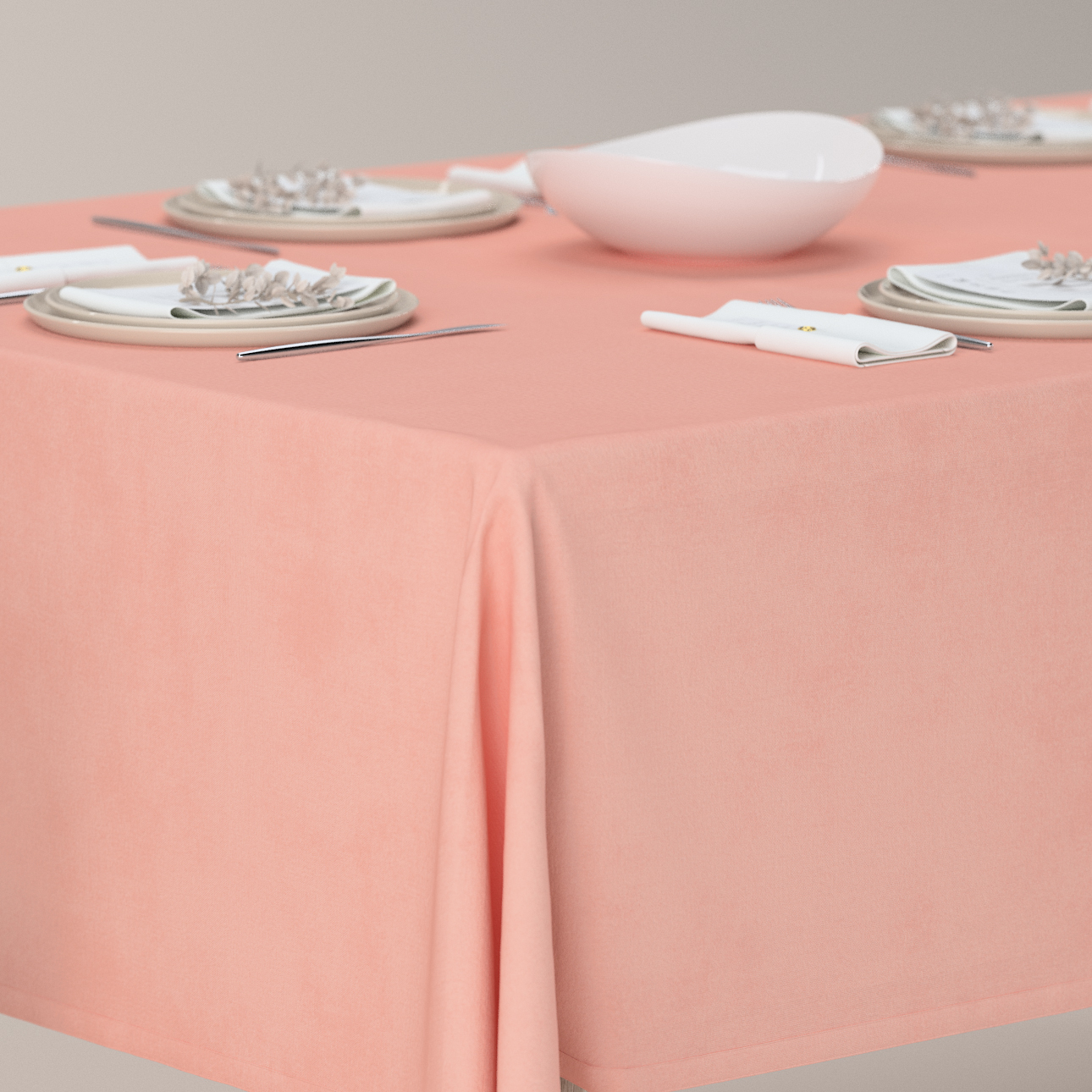 Rechteckige Tischdecke, rosa, Crema (177-77) günstig online kaufen