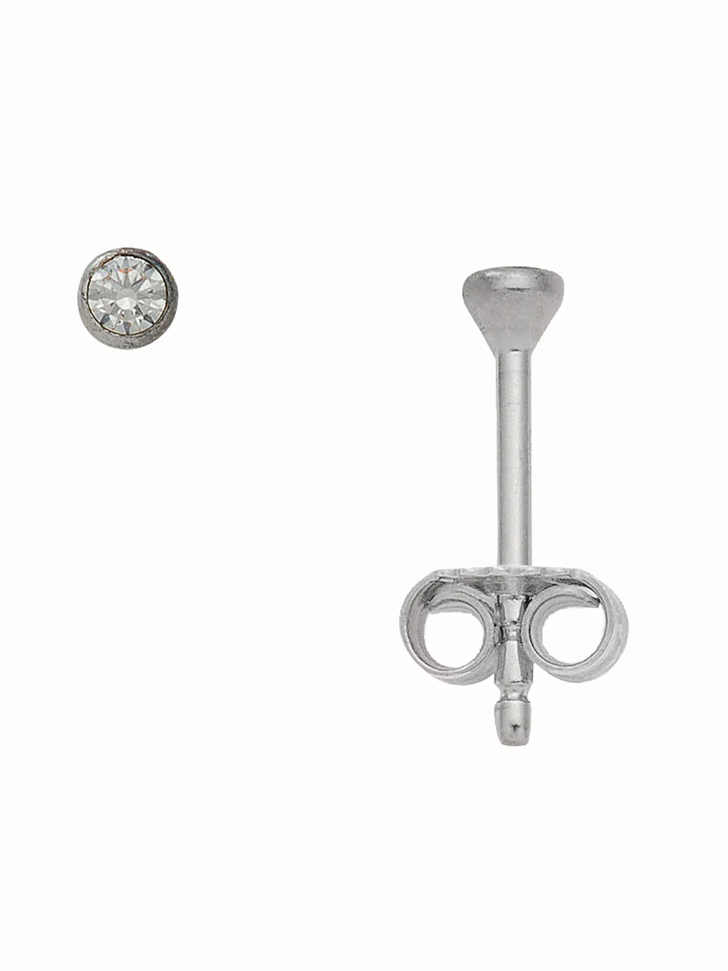 Adelia´s Paar Ohrhänger "925 Silber Ohrringe Ohrstecker mit Zirkonia Ø 2 mm günstig online kaufen