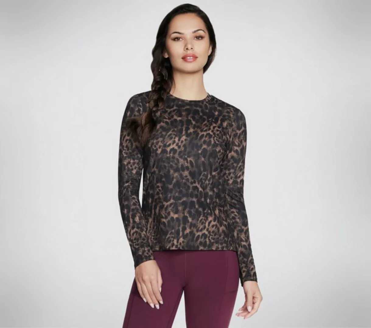 Skechers Langarmshirt GODRI SERENE CHEETAH LS GO DRI Serene-Gewebe günstig online kaufen