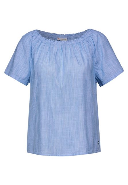 STREET ONE Kurzarmbluse STREET ONE / Da. Bluse / LTD QR Chambray blouse w e günstig online kaufen