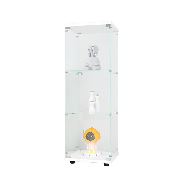 FUROKOY Glasvitrine Standvitrine, Modern Glas Vitrinenschrank (3 Lagen Glas günstig online kaufen