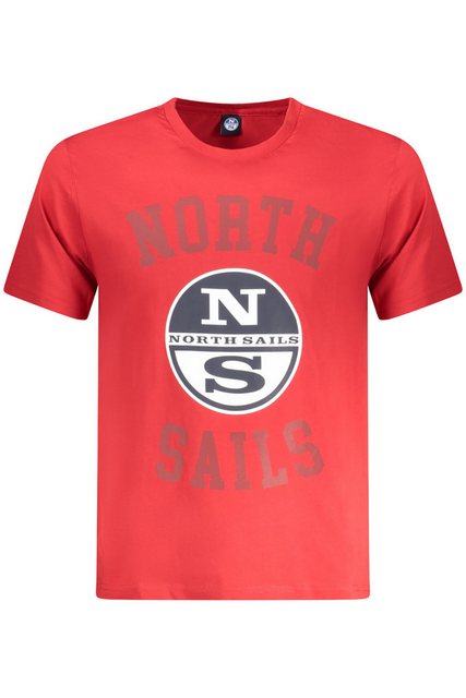 North Sails T-Shirt Herren Kurzarm T-Shirt Rot mit Rundhalsausschnitt günstig online kaufen