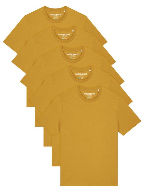 wat? Apparel T-Shirt 5er Multipack Bio Basic T-Shirt Ochre günstig online kaufen