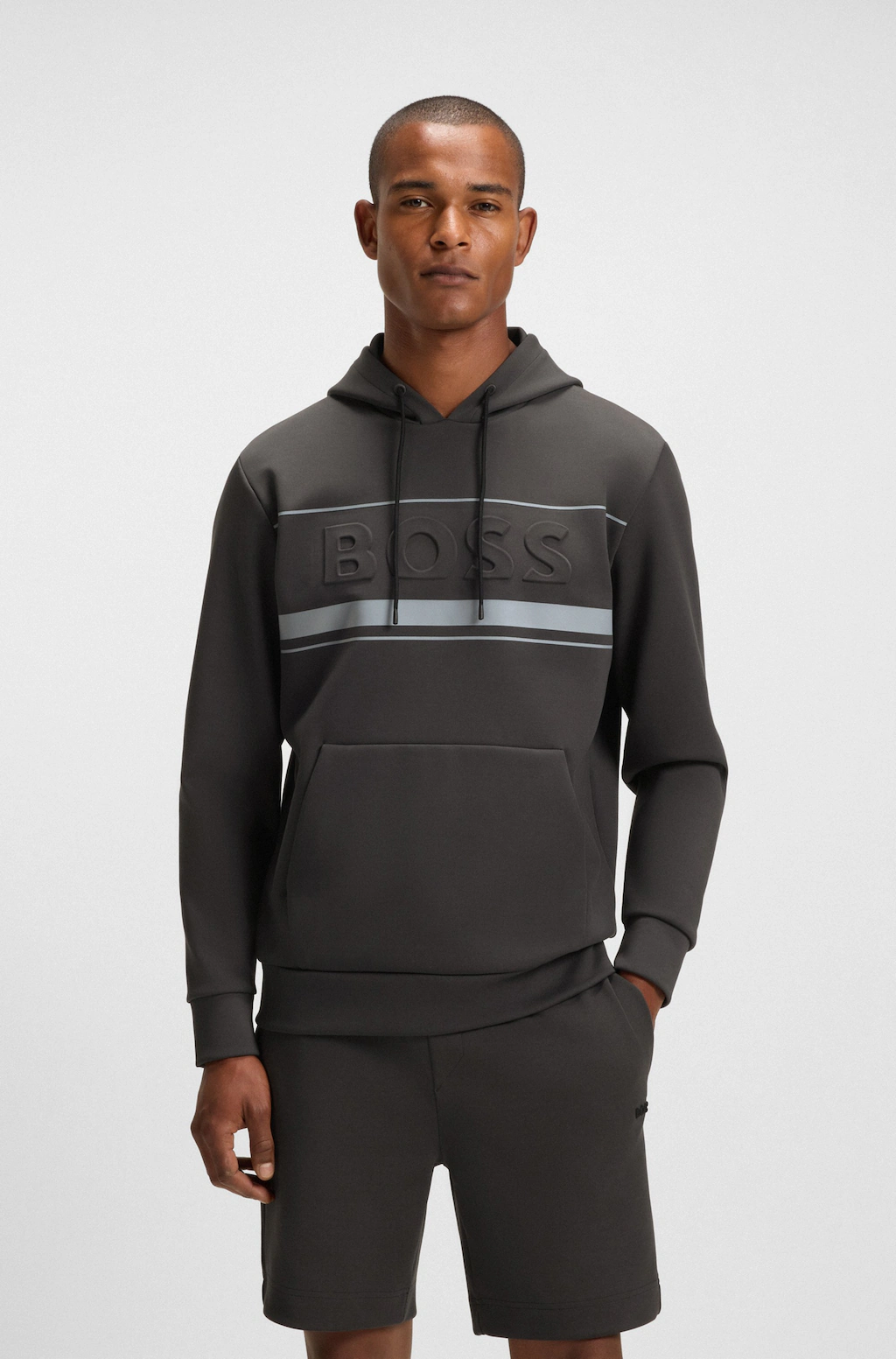 BOSS GREEN Kapuzensweatshirt "Soody Zone", mit geprägtem Logo und sportiven günstig online kaufen