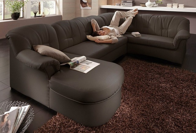 DOMO collection Wohnlandschaft "Papenburg, zeitlose Rückensteppung, elegant günstig online kaufen