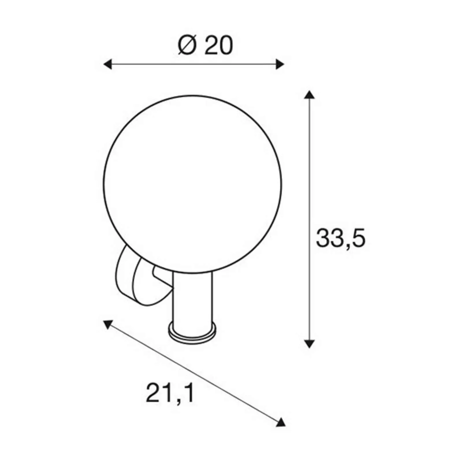 SLV Gloo Pure Außenwandleuchte IP44 günstig online kaufen