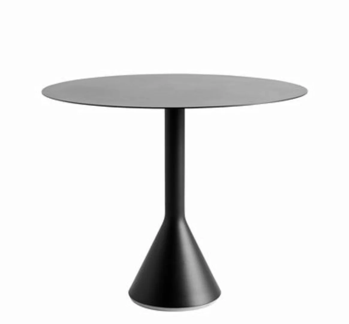 Runder Tisch Palissade Cone metall grau schwarz / Ø 90 cm - R & E Bouroulle günstig online kaufen
