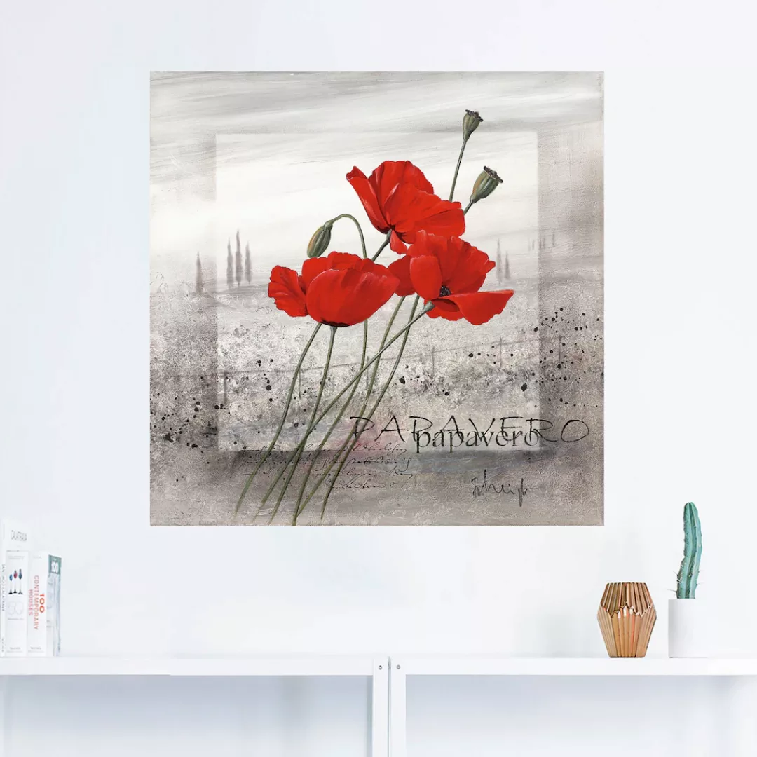 Artland Wandbild "Mohnblumen", Blumen, (1 St.), als Leinwandbild, Poster, W günstig online kaufen