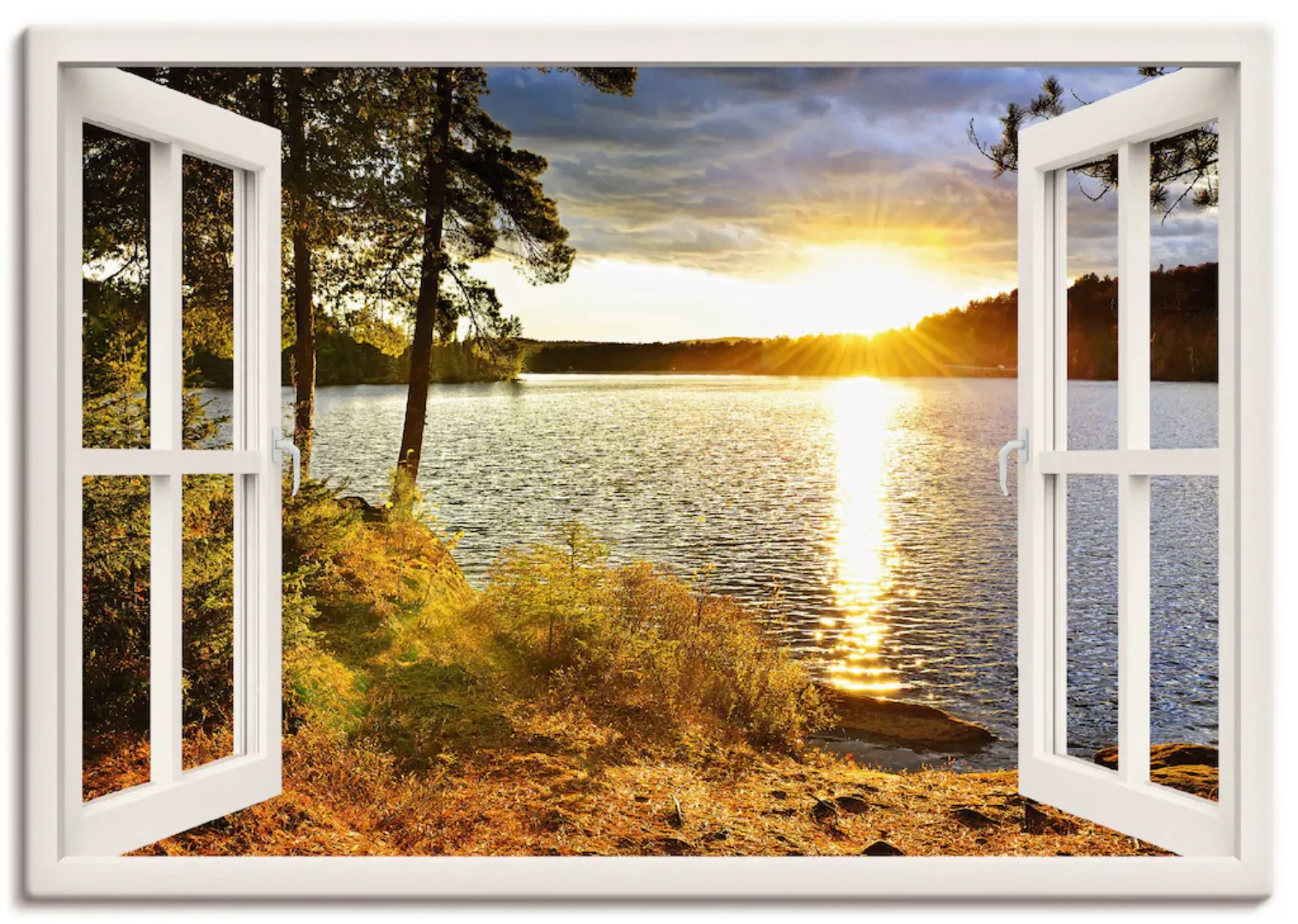 Artland Wandbild »Sonnenuntergang im Algonquin Park«, Fensterblick, (1 St.) günstig online kaufen