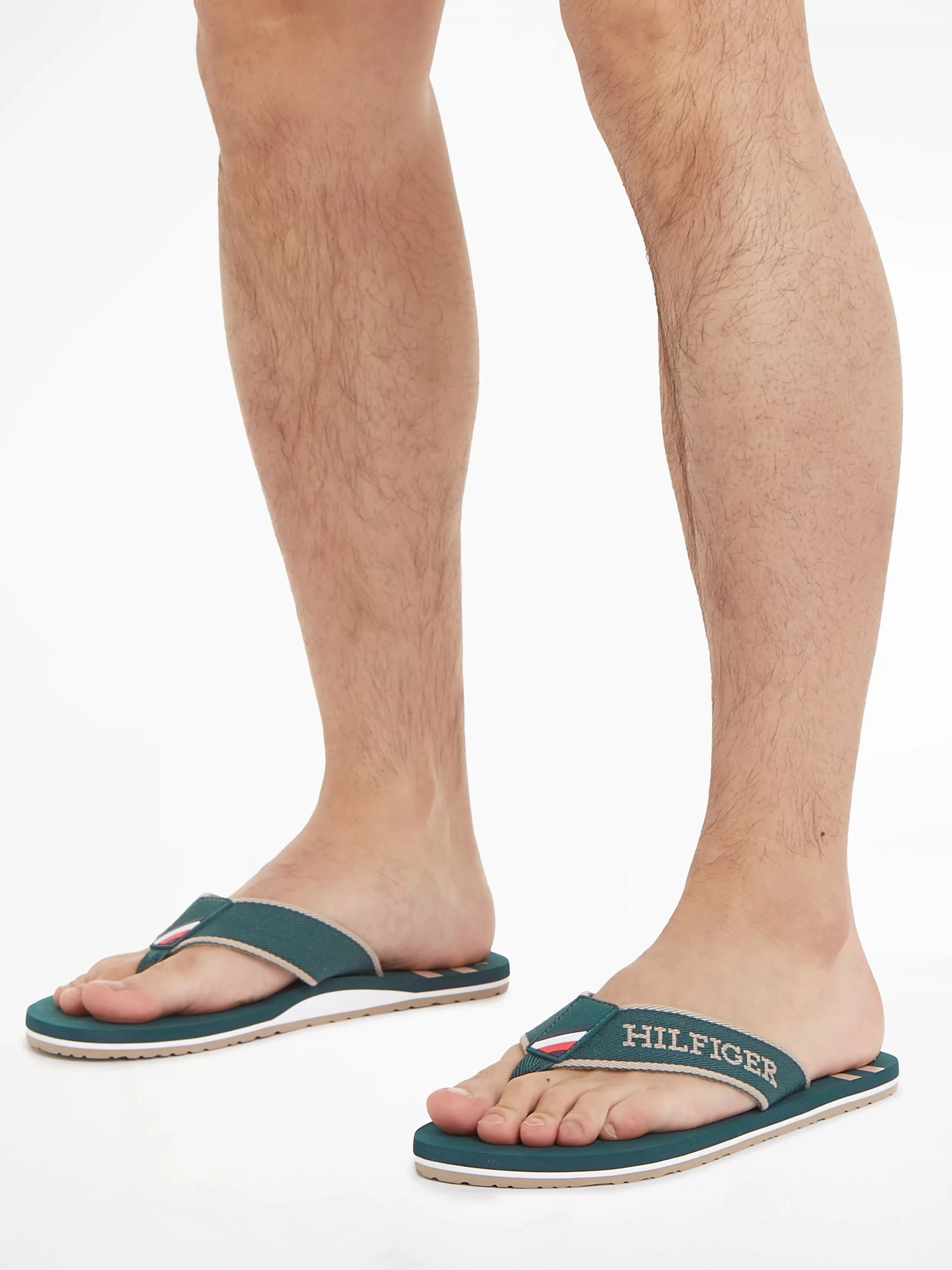 Tommy Hilfiger Flip-Flops Beach Dunkelgrün - Größe 46 günstig online kaufen