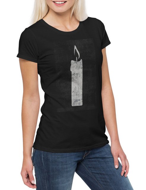 Urban Backwoods Print-Shirt Tarot The White Candle Damen T-Shirt Tarot Kart günstig online kaufen