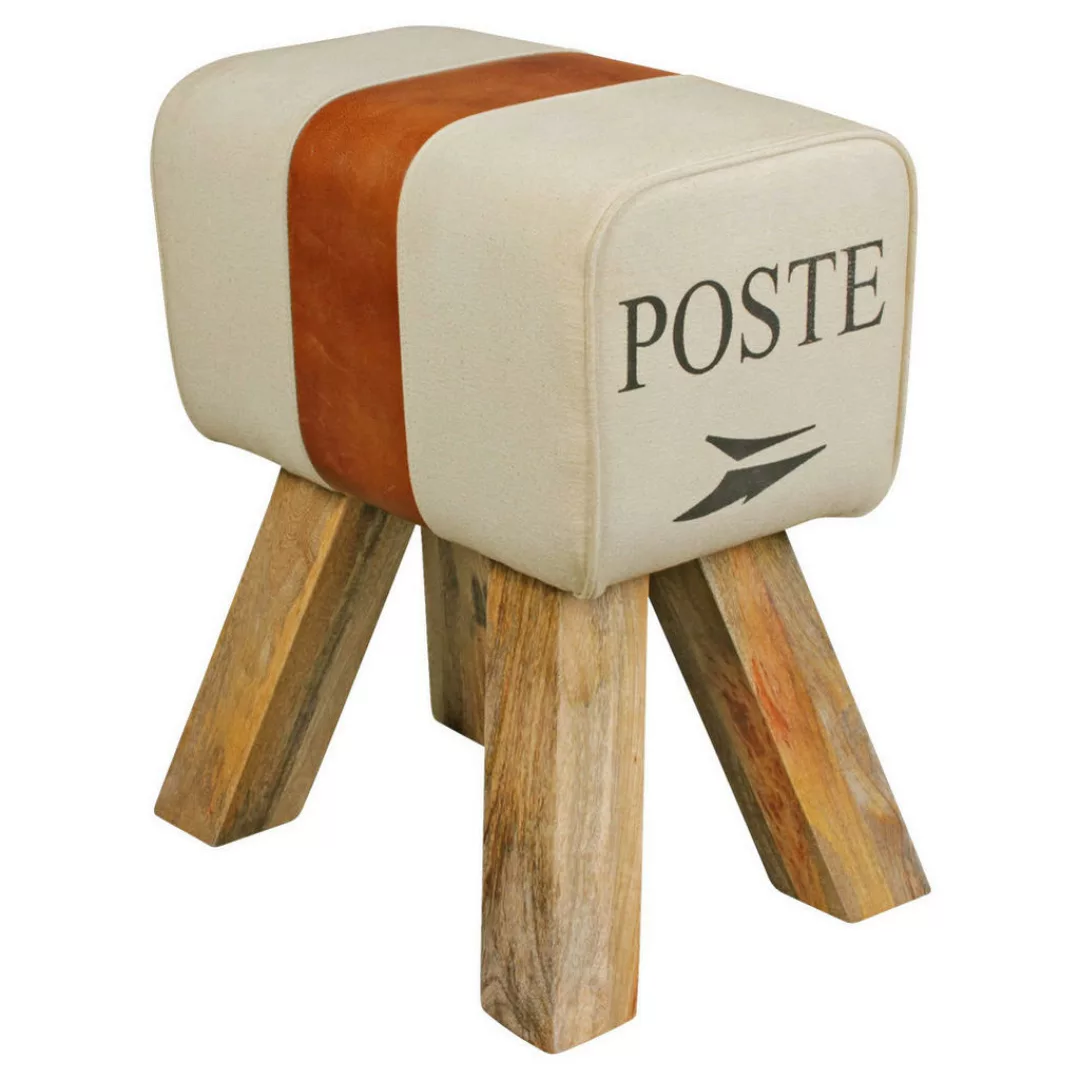 Wohnling Sitzhocker beige B/H/T: ca. 40x47x30 cm günstig online kaufen