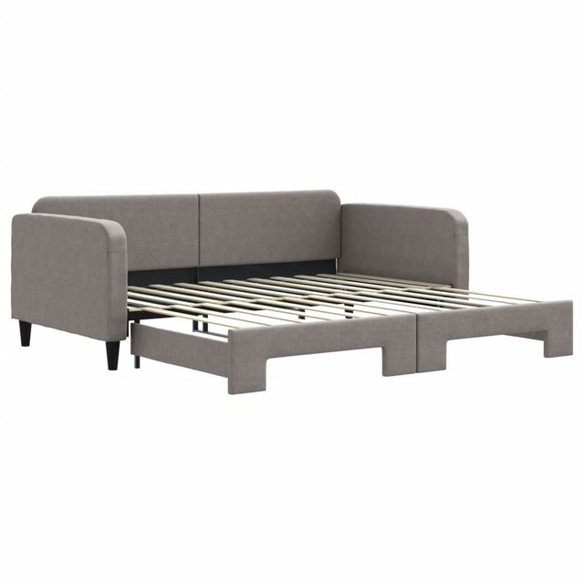 vidaXL Gästebett Gästebett Tagesbett Ausziehbar Taupe 100x200 cm Stoff Bett günstig online kaufen