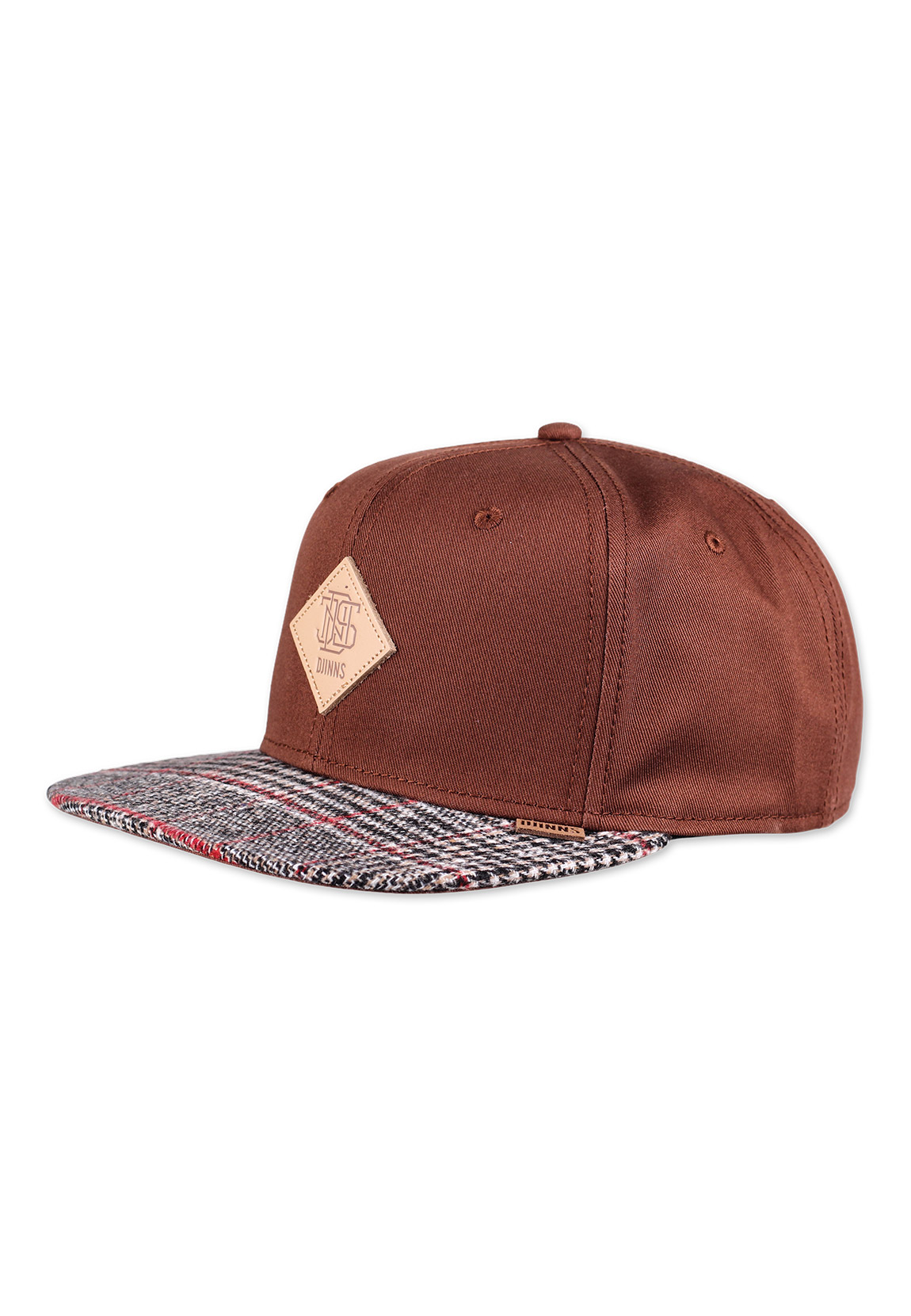 Djinns Snapback Cap 6P SB CHECK TWEED REV. Brown Braun günstig online kaufen