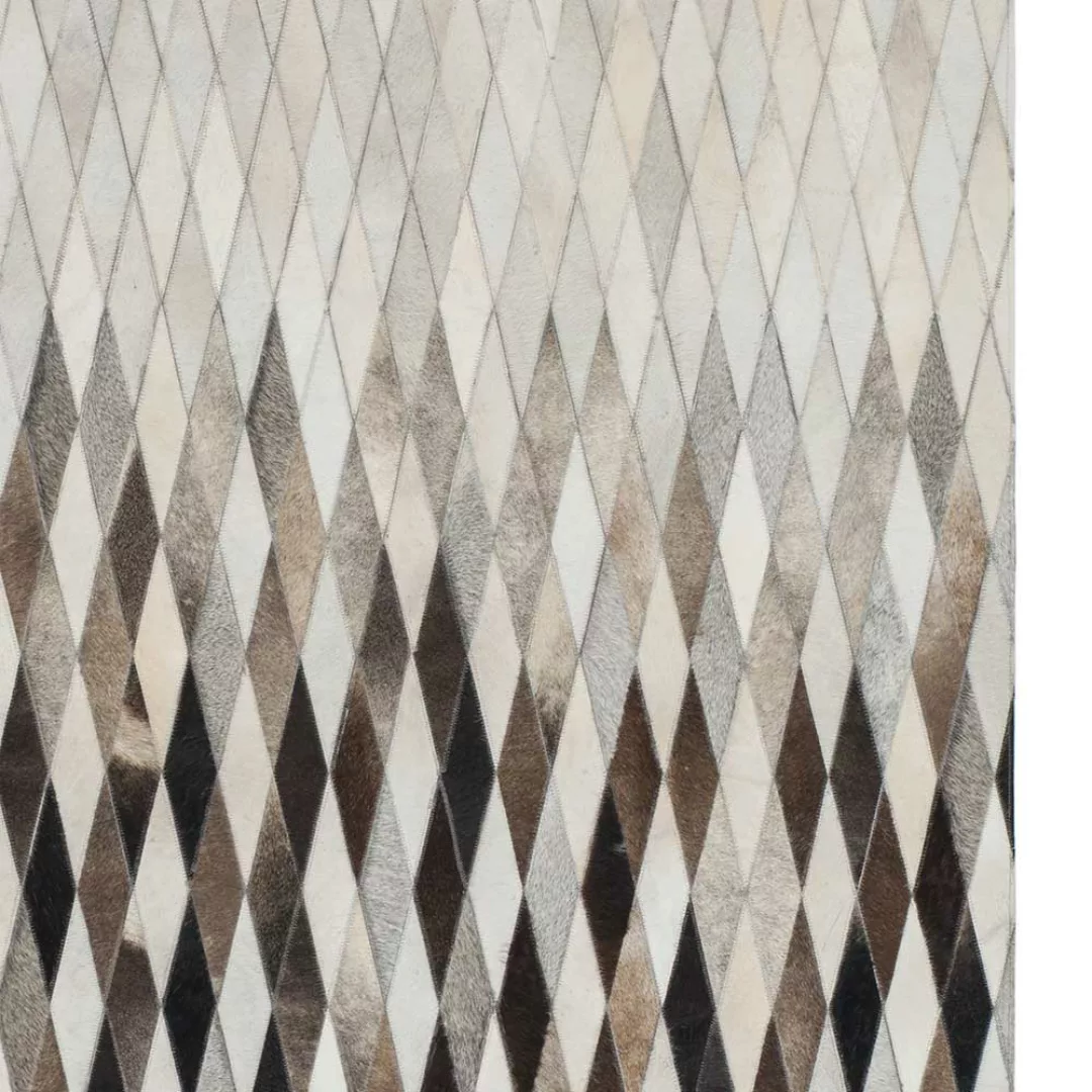 Design Teppich aus kurzem Echtfell Patchworkmuster günstig online kaufen