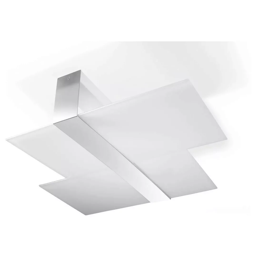 famlights | Deckenleuchte Anton aus Stahl in Weiß E27 max. 2 x 60W günstig online kaufen