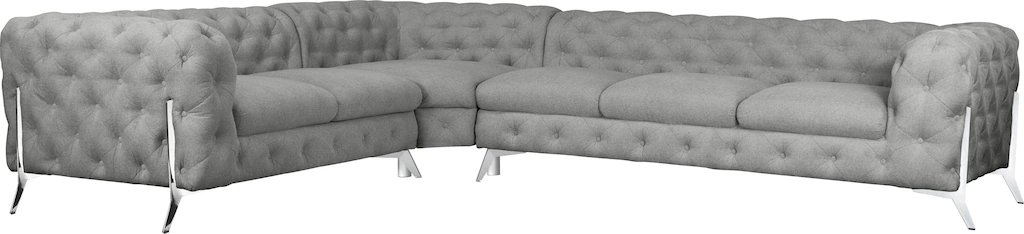 Leonique Chesterfield-Sofa "Amaury L-Form", großes Ecksofa, Chesterfield-Op günstig online kaufen