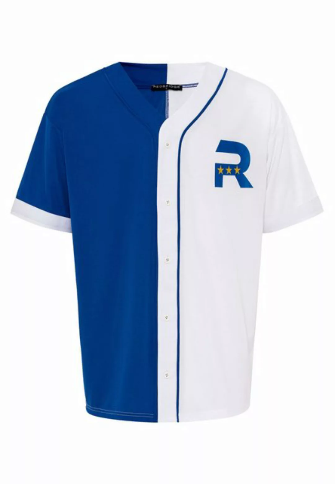 RedBridge T-Shirt im Baseball-Look - Knopfleiste, Regular Fit, Sportlich günstig online kaufen