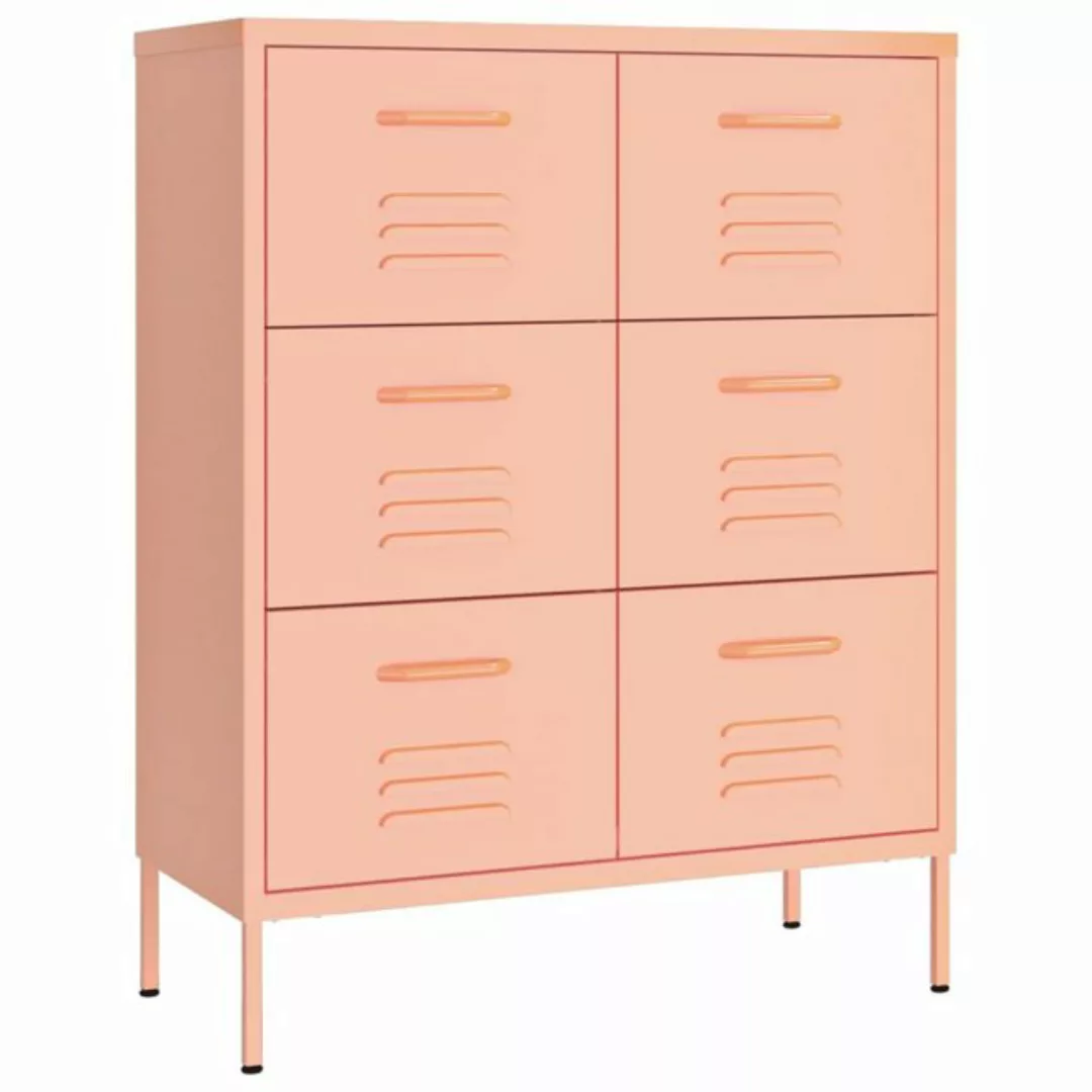 vidaXL Aktenschrank Schubladenschrank Rosa 80x35x101,5 cm Stahl günstig online kaufen