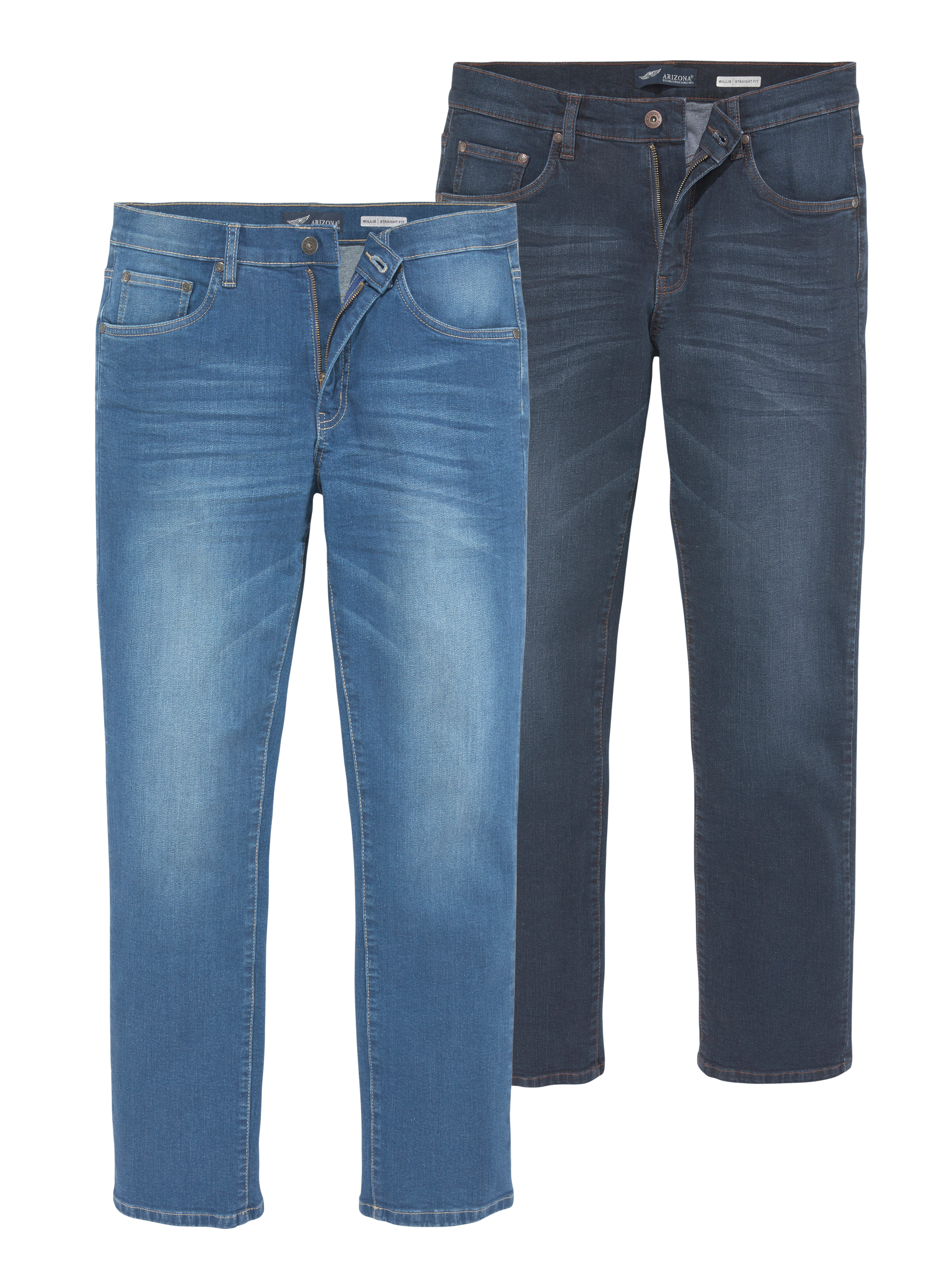 Arizona Stretch-Jeans "Willis", (Packung, 2 tlg.), straight-fit, lange Bein günstig online kaufen