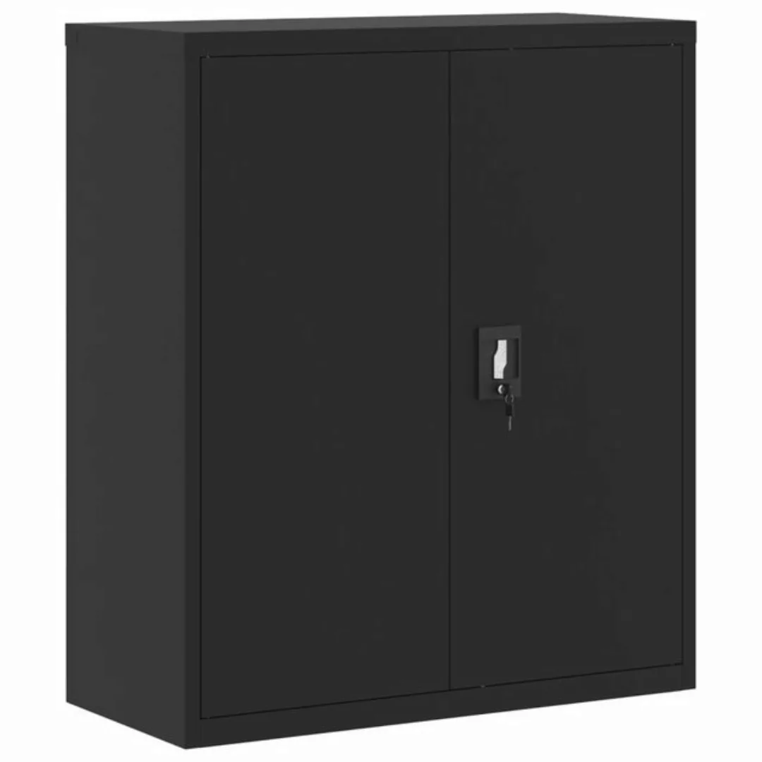 furnicato Aktenschrank Schwarz 90x40x105 cm Stahl (1-St) günstig online kaufen