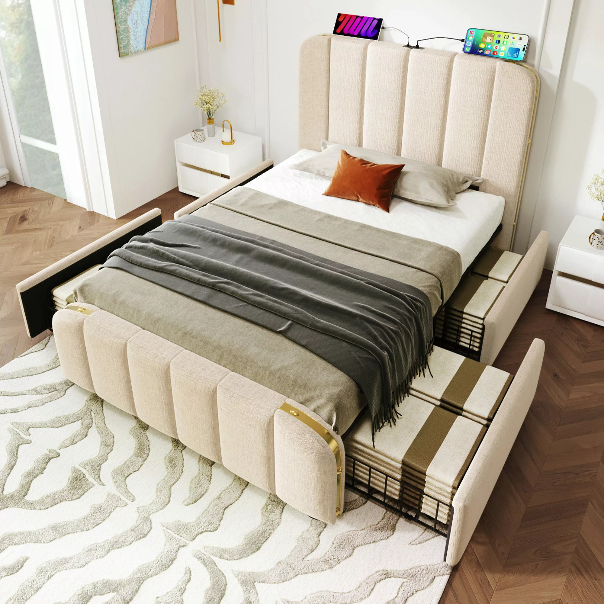 HAUSS SPOLE Polsterbett 90X200 mit 4 günstig online kaufen