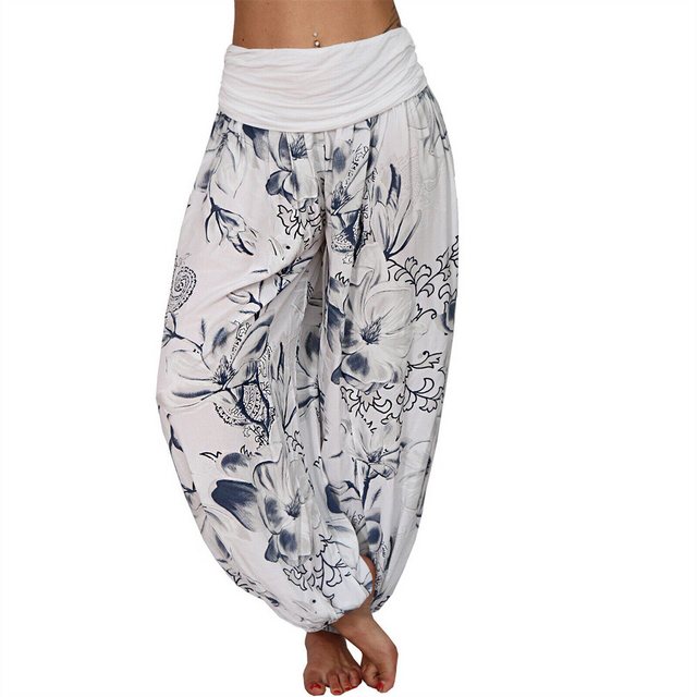 RUZU UG Yogahose Damen Haremshose Freizeithose Haremshose Lockere Hose Yoga günstig online kaufen