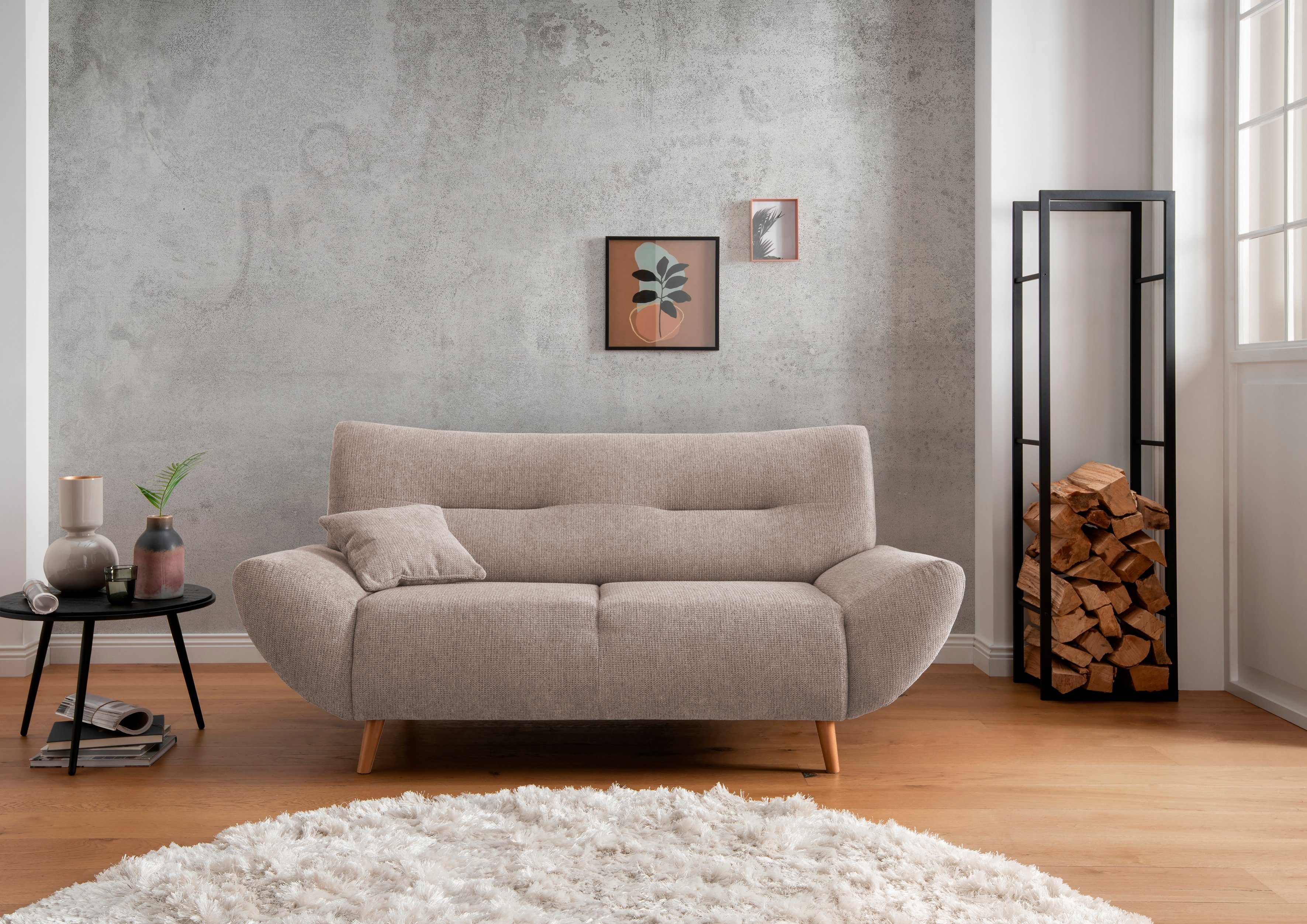 INOSIGN 2-Sitzer "Drago elegant und zeitlos, komfortabel, Holzfuß", frei im günstig online kaufen
