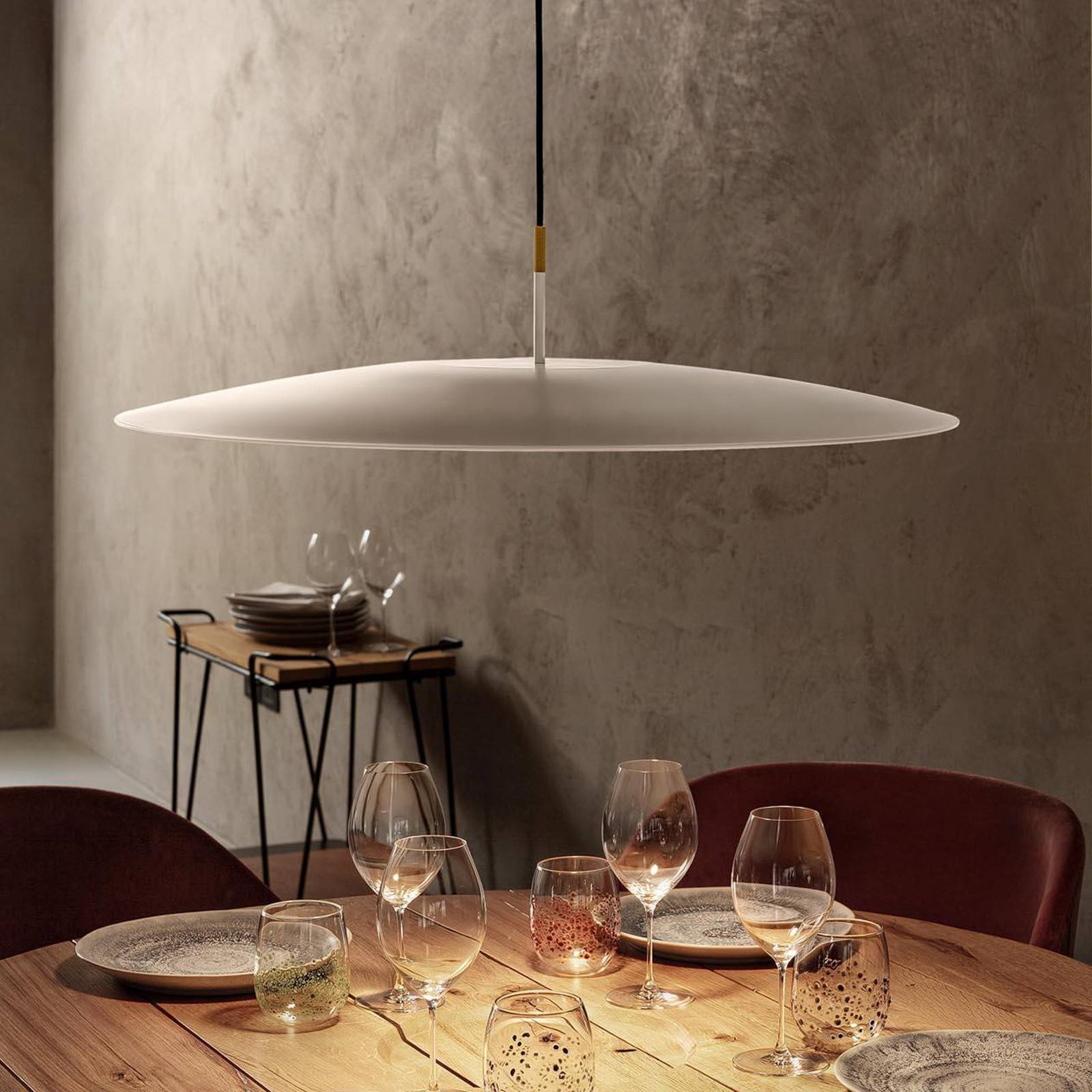 OLEV LED-Hängelampe OVERFLY PLUS, weiß/gold, Ø 55 cm 2.700 K günstig online kaufen