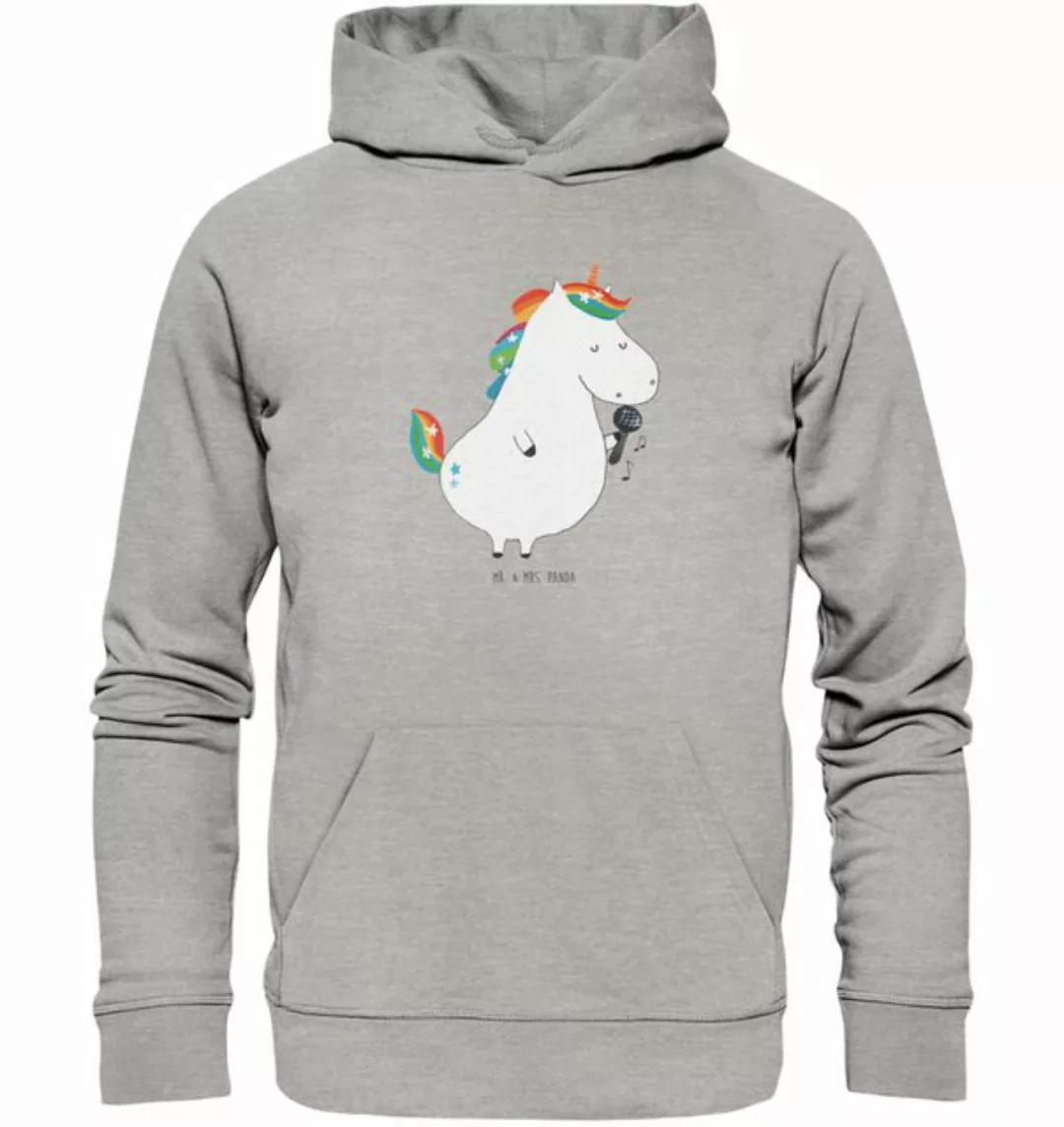 Mr. & Mrs. Panda Hoodie Einhorn Sänger Größe L - Heather Grey - Geschenk, H günstig online kaufen