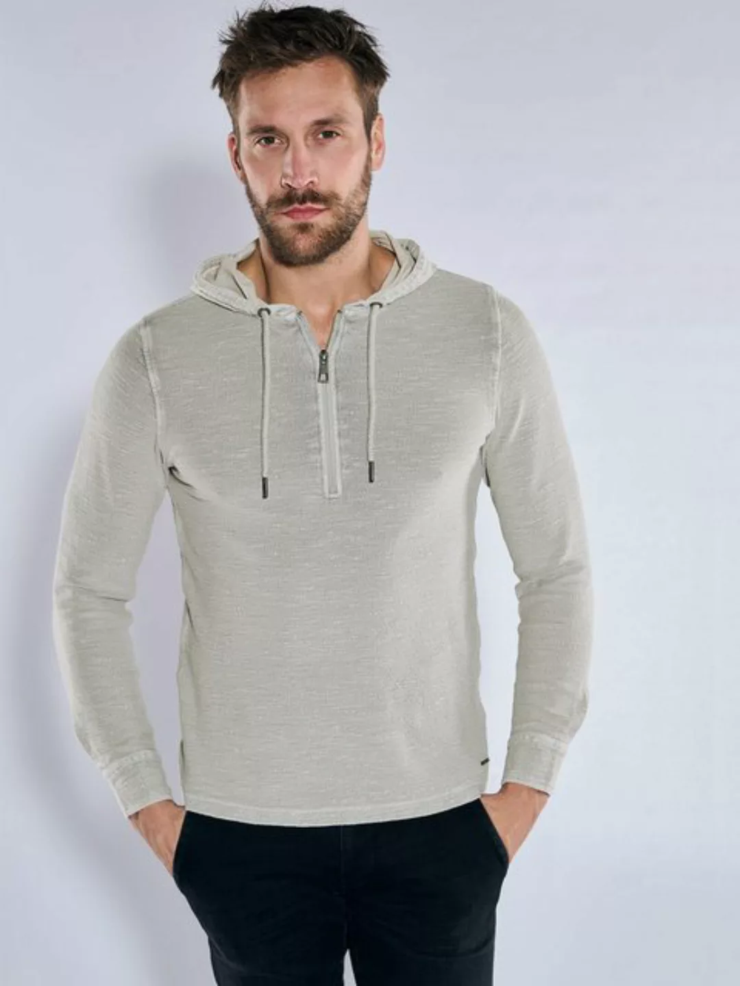 emilio adani Kapuzenshirt Langarm-Shirt mit Kapuze günstig online kaufen