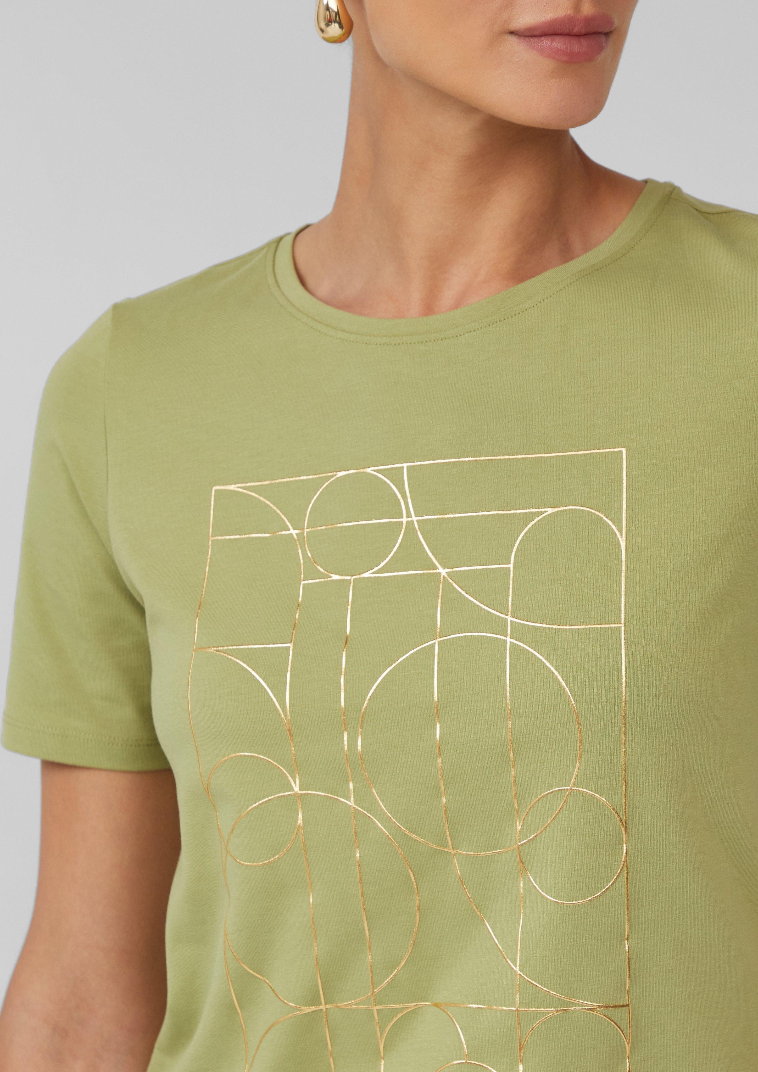 s.Oliver BLACK LABEL Kurzarmshirt Jersey-T-Shirt mit günstig online kaufen