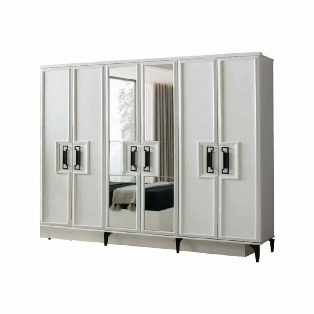 JVmoebel Kleiderschrank Rechteckig Kleiderschrank Modern Design Weiß Einfar günstig online kaufen