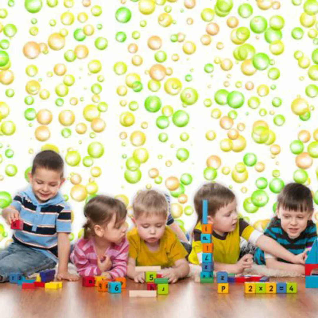 artgeist Fototapete Fun Bubbles mehrfarbig Gr. 50 x 1000 günstig online kaufen