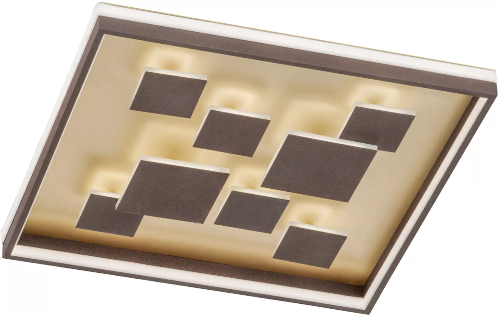 Fischer & Honsel LED-Deckenleuchte Rico 1x 46 W Gold-Braun 6300 lm günstig online kaufen