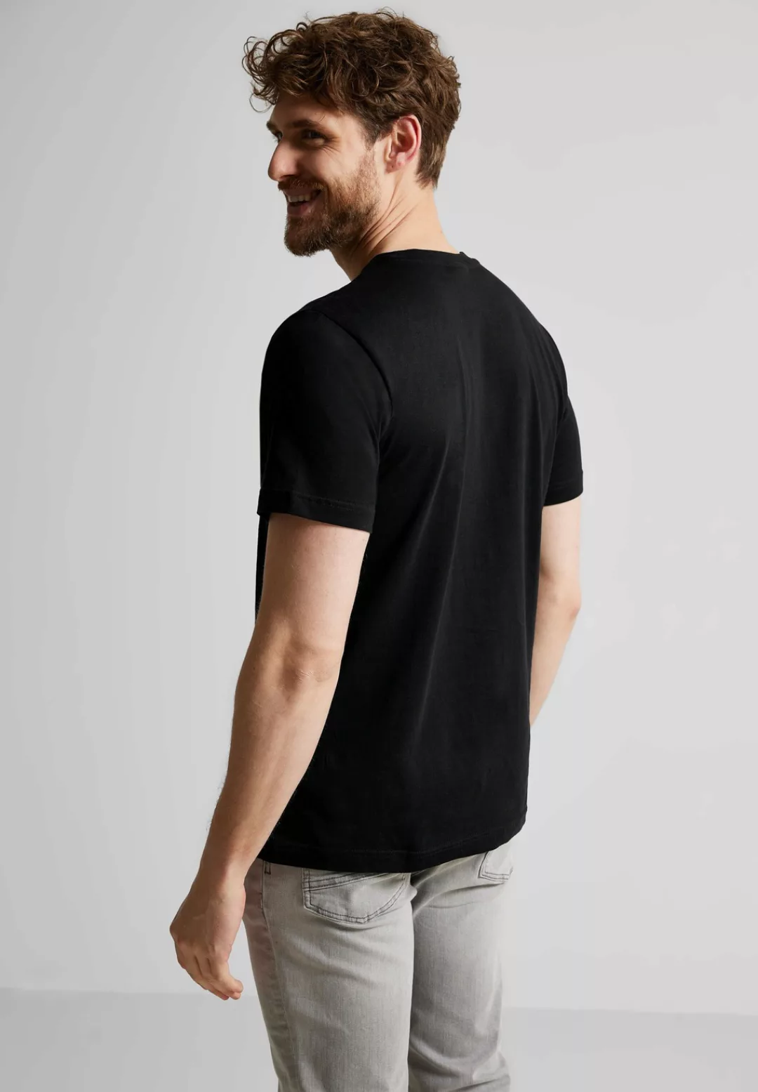 STREET ONE MEN T-Shirt, mit Wording günstig online kaufen