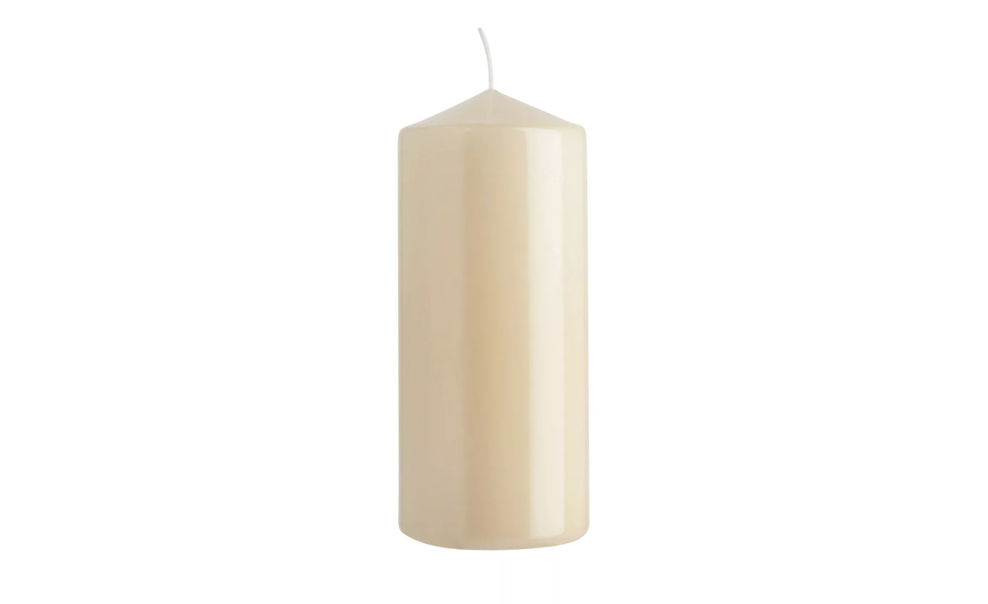 Stumpenkerze - creme - Wachs - 14 cm - Dekoration > Kerzen & Lichter - Möbe günstig online kaufen